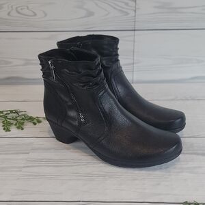 Earth Origins Rosemonde Black Ankle Boots Womens Size 8.5M
